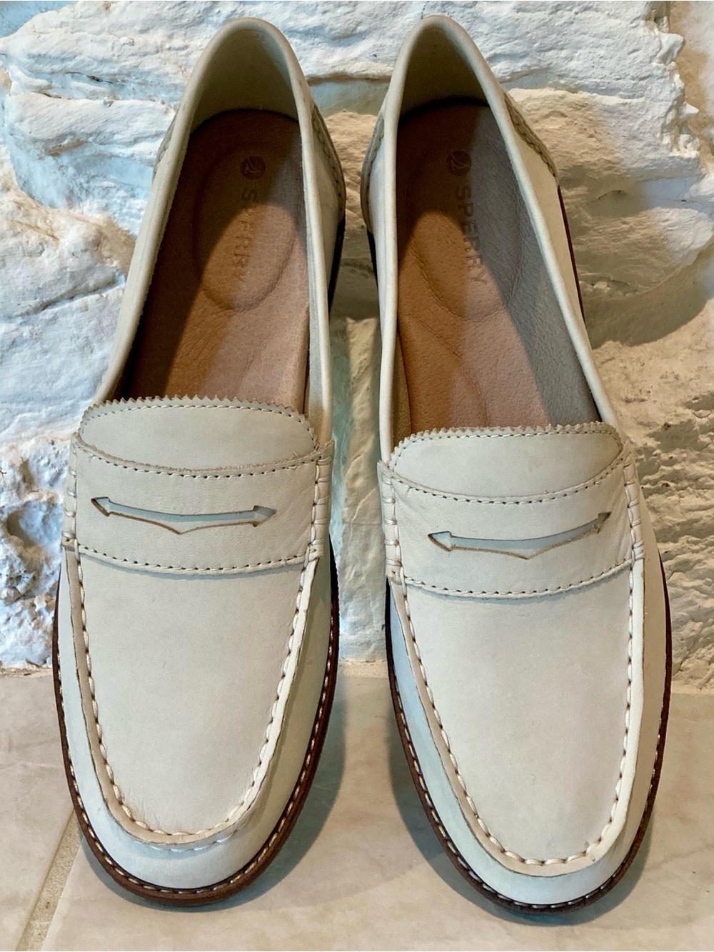 NWOT Sperry Seaport Penny loafer in ivory leather, women’s size 9. - Picture 12 of 12